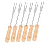 DECOMELODY 6 Pezzi Forchette Fonduta Telescopiche in Inossidabile con in Forchette da Mescolare per Cioccolato Formaggio Frutta e Mini Strumenti Versatili per Cucina e Barbecue Compatte e