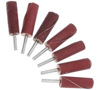 DECOMELODY 7 pezzi Pz Teste Levigatura Cilindriche Abrasive Grit Mandrini per Trapano Fai da Te Levigatura e Lucidatura Metallo Legno e Plastica