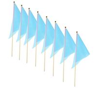 DECOMELODY 8 pezzi Bandiere da Giardino con Palo per Marcatura Prato e Irrigazione Bandiere Colorate Resistenti per Giardini Cantieri e Recinzioni Facili da Inserire nel Terreno