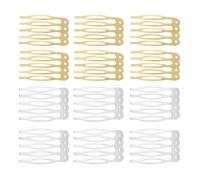DECOMELODY Accessori per Chioma 100 Pezzi Pettini per Copricapo in Ferro Cinque Denti Bordi Lisci senza Danneggiare i Chioma, Stile Elegante per Donne