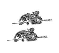 DECOMELODY Accessori Per Chioma Vintage Set Di 2 Forcine in Metallo Motivo Drago, Forcine Per Chignon Stabili, Perfette Per Cerimonie e Feste