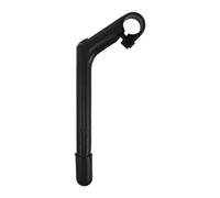 DECOMELODY Attacco Manubrio per Bicicletta a Collo di Cigno, Diametro Perno 22,2mm e Morsetto 25,4mm, Alluminio e Ferro, Nero, per Mountain Bike e Bici Moderne, per Ciclisti Urbani e Outdoor