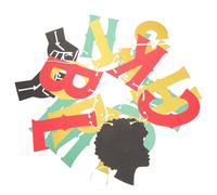 DECOMELODY Bandiere Strappo per Mese della Storia dei Neri Striscione Afroamericano Decorazione per Feste Colori Brillanti Stampa Chiara Adatto per Cortili Decorazioni Murali Feste