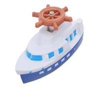 DECOMELODY Barca a Vela in Resina Mediterranea Timoniere Blu Scuro, Decorazione Rustica da Tavolo per Soggiorno e Ufficio, Ornamento Compatto e Resistente per Collezionisti di Navi Nautiche