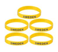 DECOMELODY Braccialetti in Silicone Bandiera Nazionale Australia, 5 Pezzi, Colore Giallo, Dimensione Unica, Comodi per Partite Internazionali e Giochi Sportivi