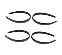 DECOMELODY Cerchietti per Chioma Neri in Pu 2 Pezzi Fascia Sottile Moda Donna Accessori Comodi per Lavoro e DIY che Prevengono i Chioma Ribelli