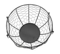 DECOMELODY Cesto Portaoggetti in Ferro, Cestino Portafrutta Decorativo e Contenitore di Stoccaggio per Uova, Organizer Cucina per Casa, Ristorante e Buffet, Design Compatto e Pratico