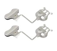 DECOMELODY Clip Spartiti Musicali per Tromba e Flauto Morsetto Regolabile in Angolazione Set 2 Pezzi in Finitura Argento Supporto Leggero e Portatile per Leggio Orchestra