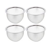 DECOMELODY Colini per Tè in Acciaio Inossidabile Filtro per Tè Sfuso Set 4 Pezzi Cestino per Infusione Accessorio per Teiera Diametro Interno 7,2 CM