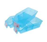 DECOMELODY Contenitore Porta Farmaci Impilabile in Plastica con Apertura Frontale e Separatori, Scatola da Farmacia la Casa 30x13,5 Cm, Organizer Salvaspazio per Conservazione Pillole