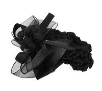 DECOMELODY Copertura Per Coda Di Cavallo Con Fiocco Rete Per Elegante e Pratica Per Personale Di Banche Hotel e Ristoranti Accessorio Nero Per Donne