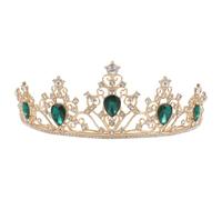 DECOMELODY Corona da Sposa Vintage Retrò Strass Corona Classica da Donna per Chioma Accessorio Matrimonio Elegante per Feste e Cerimonie