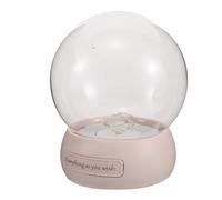 DECOMELODY Cupola di Vetro Decorativa Luce LED per Fiori Eterni, Copertura Antipolvere Trasparente per Esposizione, Base Luminosa a Sfera per Centrotavola Romantico e Vetrina Gioielli