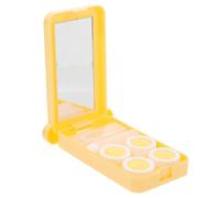 DECOMELODY Custodia per Lenti a Contatto Portatile a Forma di Orso, Set da 2 Scatole Piccole Resistenti e Antileak per Viaggi e Uso Quotidiano