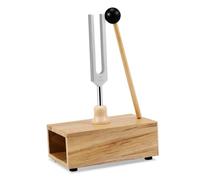 DECOMELODY Diapason con Risonatore in Legno e Martello in Lega di Alluminio 528hz Versatile e Facile da Usare per Accordatura Strumenti e Sperimentazione