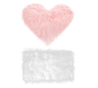 DECOMELODY Elegante Tappetino Per Foto A Forma Di Cuore Morbido Tappeto Di Peluche Per Lo Styling Delle Unghie E Lallestimento Fotografico