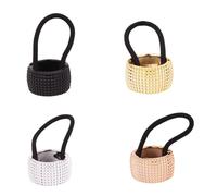 DECOMELODY Fasce Per Chioma Elastico 4 Pezzi Porta Acconciature Per Coda Di Cavallo Bracciale Corda Chioma Sottili Protezione Senza Segni Per Uso Quotidiano