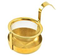 DECOMELODY Filtro per Tè in Acciaio Rotante Rete Fine Riutilizzabile Adatto per Tazze Tisane e Teiere Standard Design con Gancio per Fissaggio per Filtrare Foglie