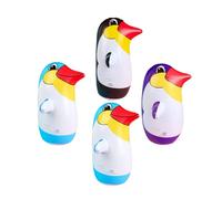 DECOMELODY Giocattoli a Forma di Pinguino Gonfiabili per Set da 4 Pezzi in PVC Ecologico Giocattoli Educativi Tumbler Colorati per Allenamento Reattività e Gioco Numerico