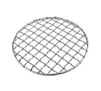 DECOMELODY Griglia per Barbecue in Acciaio Inox 304 Resistente al Calore, Rete Antiaderente Rotonda per Cucina all’Aperto e Picnic, Accessorio per Fornello da Campeggio Portatile