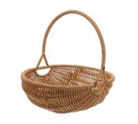 DECOMELODY Imitazione Rattan Portatile e Leggero Organizer Versatile per Pane Frutta e Contenitore e Picnic Colore Marrone