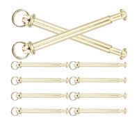 DECOMELODY Kit di Riparazione per Ventagli Pieghevoli in Metallo Rivetti Dorati e Dadi per Alberi Solidi, 10 Set per Manutenzione Ventagli Portatili