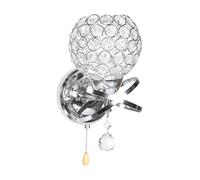 DECOMELODY Lampada da Parete Crystal LED con Portalampada e Interruttore Applique da Muro Cristallo per Camera da Letto Soggiorno Scala e Capezzale Moderno Illuminazione Elegante e Duratura