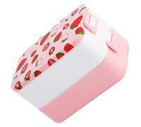DECOMELODY Lunch Container Portatile Strati con Fragola Scatola Pranzo Ermetica con e Guarnizione Isolante per Picnic e Pranzo Ufficio