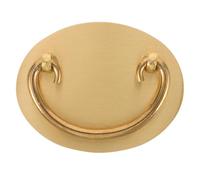 DECOMELODY Maniglie Vintage in Ottone per Mobili Cinesi Maniglie ad Anello Doppio Foro 90X70Mm per Cassetti Piccoli Pomelli per Armadi e Cucine in Stile Antico Orientale