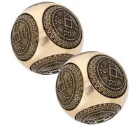 DECOMELODY Palle Cinesi in Ottone 2 Pezzi da 38Mm per Ginnastica Manuale e Miglioramento Destrezza Dita Design Elegante e Fascino Unico per Uso in Palestra e Ufficio