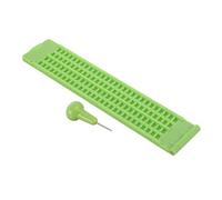 DECOMELODY Penna Stilo Braille in Plastica Piastra da Scrittura 4 Righe 28 Celle, Kit Portatile per Scrittura Braille per Non Vedenti, Tavoletta Resistente Facile da Usare