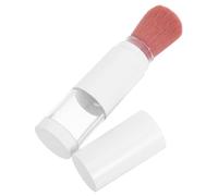 DECOMELODY Pennello da Trucco Portatile Rosa con Setole in Fibra Sintetica, Manico in Abs, Ergonomico e Amico della Pelle, per Ritocchi e Uso Quotidiano