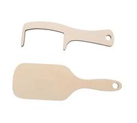 DECOMELODY Pettine Divertente in Legno senza Denti per Uomo Calvo Spazzola 2 Pezzi Delicata per Cuoio Capelluto Sensibile Regalo Scherzo per Feste e San