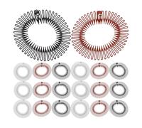 DECOMELODY Pettine Elastico per Chioma da 30 Pezzi per Donna in Plastica Design Circolare, Comodo e Portatile, per Sport e Eventi Speciali, Cattura i Chioma Ribelli