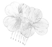 DECOMELODY Pettine Laterale per Chioma da Sposa Fiori in Argento Accessori per Chioma da Matrimonio Eleganti e Resistenti Decorazione Floreale Artigianale per Cerimonie e Abiti da Sera