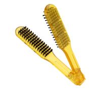 DECOMELODY Pettine Lisciante Trasparente Per Strumento Di Acconciatura Per Stile Semplice e Preciso Per Casa e Viaggi Colore Giallo