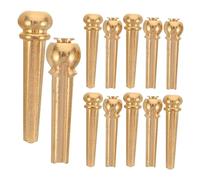 DECOMELODY Piroli per Ponticelli Chitarra Acustica in Ottone 12 Pezzi Set Testa Tonda e Conica per Sostituzione Corde Accessori per Manutenzione Strumento e Miglioramento Suono