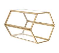 DECOMELODY Porta Coperchio Trucco Trasparente Pennelli per in Perle e Bianche Vetro Contenitore senza Organizer Risparmio Spazio da Banco Cosmetici Uso Quotidiano e Regalo Beauty