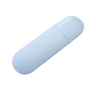 DECOMELODY Porta Spazzolino e Dentifricio Portatile in Grano e PP Custodia Igienica per Viaggio e Campeggio Resistente e Facile Colore Blu