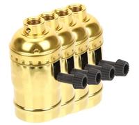 DECOMELODY Portalampada E26 E27 in Alluminio Vintage, Base Lampada da Soffitto Compatta, Set 4 Pezzi per Illuminazione Cucina, Camera e Bar Stile Industriale