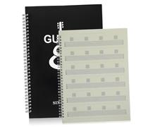 DECOMELODY Quaderno Per Spartiti Musicali Per Chitarristi A4, Libro Di Musica Portatile Sei Linee e Accordi Stampati, Notebook Per Scrittura Penna, Pratico Per Esercizi e Lezioni Di Chitarra