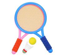 DECOMELODY Racchette Badminton per Manico Antiscivolo e Rete Flessibile Gioco e Portatile per Anni Include Racchette e Palline Resistenti Divertimento Sportivo Indoor ed Colore Casuale