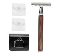 DECOMELODY Rasoio Doppio Lato Manico in Bambù Leggero per Uomo, Rasatura Manuale Confortevole, per Uso da Viaggio e Barberia, Set Rasoio Vintage senza Lamette