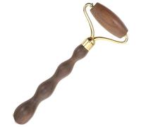 DECOMELODY Rullo Massaggiante Viso e Occhi in Legno di Sandalo Strumento Gua Sha Doppio Rullo per Digitopressione Massaggiatore Portatile per Pelle e Rilassamento Muscolare