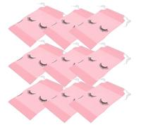 DECOMELODY Sacchetti Coulisse per Cosmetici 100 Pezzi 10x15 Cm Borsa Cosmetica Portatile Protezione Trucco da Viaggio Trolley Ufficio Shopping Rosa