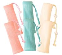 DECOMELODY Sacchetti per Sapone a Rete Esfolianti 6 Pezzi Multistrato Colorati per Viso e Corpo Cordoncino Salva-saponetta per Bagno Quotidiano