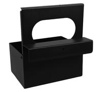 DECOMELODY Scatola Porta Guanti Usa e Getta Nera Finestra Trasparente Dispenser Porta e Contenitore per Asciugamani da Cucina Organizer Portatile per Supermercati e Uso Domestico