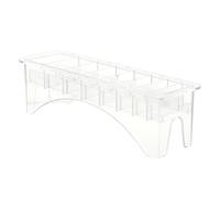 DECOMELODY Scatola Portaoggetti per Pettini Chioma Trasparente in Plastica, Contenitore per 8 Pettini Design Sicuro per e Uso Professionale di Styling Chioma