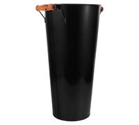 DECOMELODY Secchio in Ghisa con Manico Contenitore Robusto per Legna e Carbone Porta Legna Rotondo Antiruggine per Uso Interno Organizer Spazioso per Combustibile da Stufa