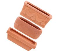 DECOMELODY Set 3 Mini Vasi in Terracotta Rossa per Piante Grasse Vasi da Giardinaggio Piccoli e Leggeri per Interni ed Esterni Contenitori per Piante da Balcone e Ufficio